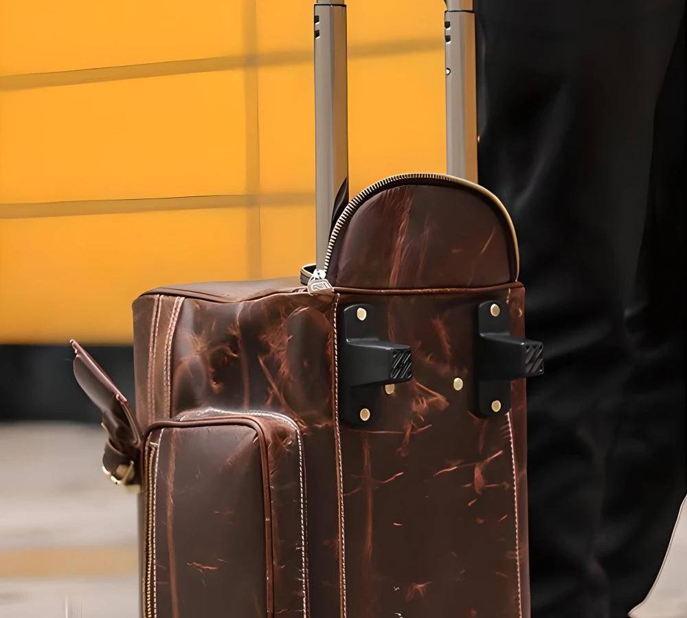 luxury leather carry on bags